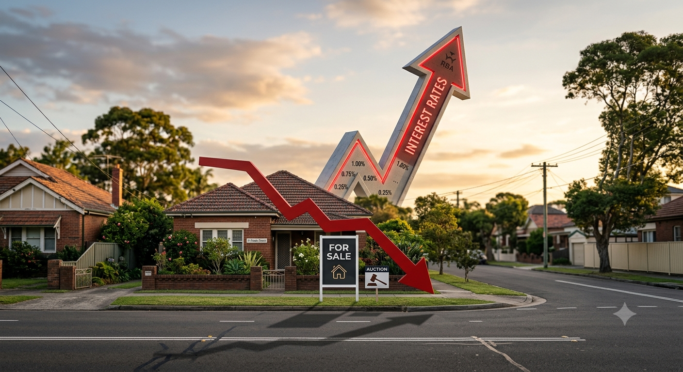 Australian Interest Rates Rise as Property Values Decline